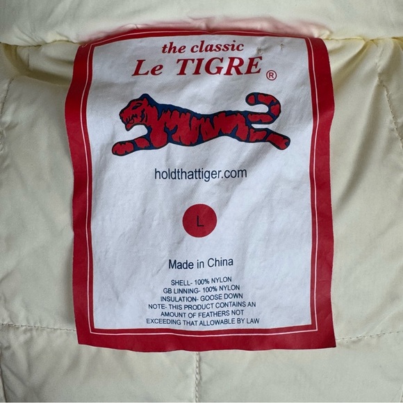 Le Tigre Yellow and Cream Puffer Vest - Picture 10 of 12